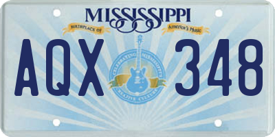 MS license plate AQX348