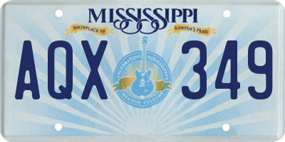 MS license plate AQX349