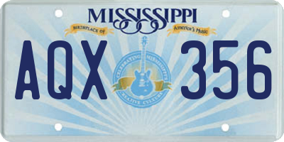 MS license plate AQX356