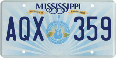 MS license plate AQX359