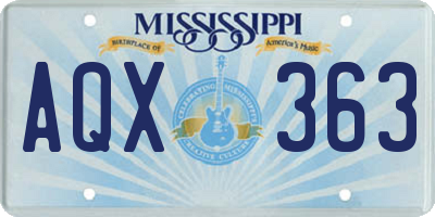 MS license plate AQX363