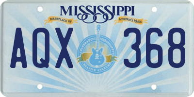 MS license plate AQX368