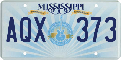 MS license plate AQX373