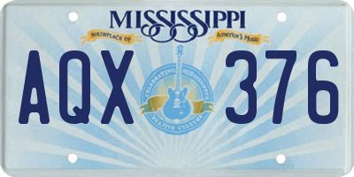 MS license plate AQX376