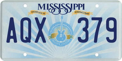 MS license plate AQX379