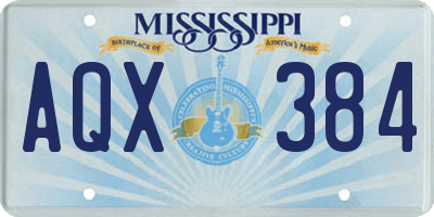 MS license plate AQX384