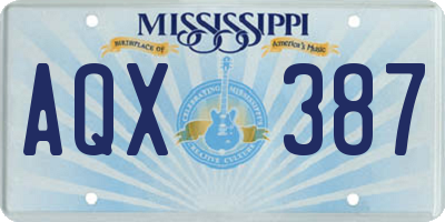 MS license plate AQX387