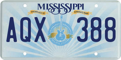 MS license plate AQX388