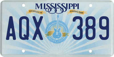 MS license plate AQX389