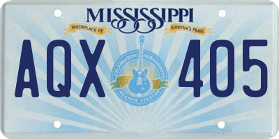 MS license plate AQX405