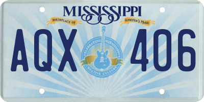 MS license plate AQX406