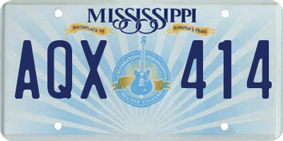 MS license plate AQX414