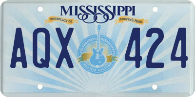 MS license plate AQX424