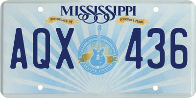 MS license plate AQX436