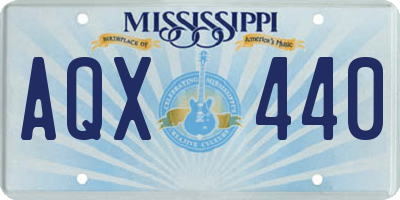 MS license plate AQX440