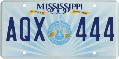 MS license plate AQX444