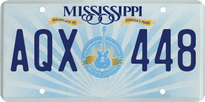 MS license plate AQX448