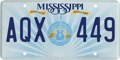 MS license plate AQX449