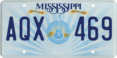 MS license plate AQX469