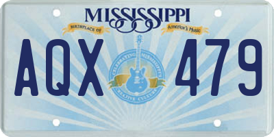 MS license plate AQX479