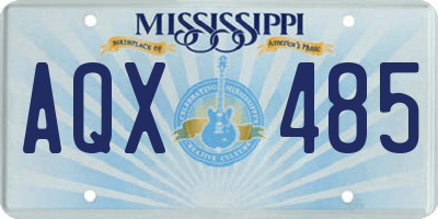 MS license plate AQX485