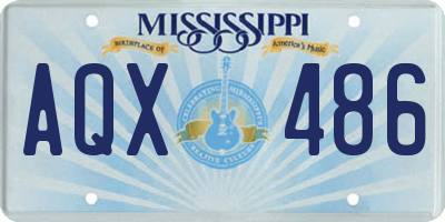 MS license plate AQX486