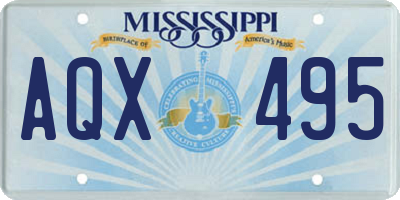 MS license plate AQX495