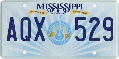 MS license plate AQX529