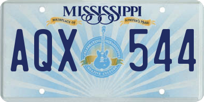 MS license plate AQX544