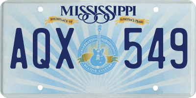 MS license plate AQX549
