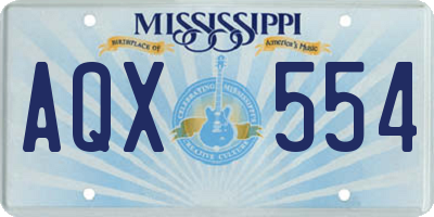MS license plate AQX554