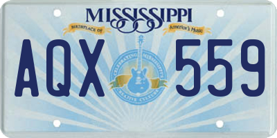 MS license plate AQX559