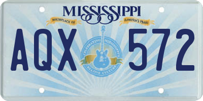 MS license plate AQX572