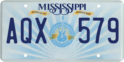 MS license plate AQX579