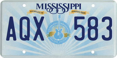 MS license plate AQX583