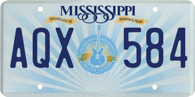 MS license plate AQX584