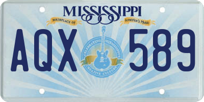 MS license plate AQX589