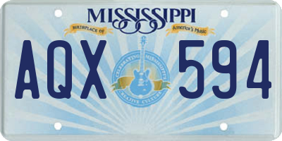 MS license plate AQX594