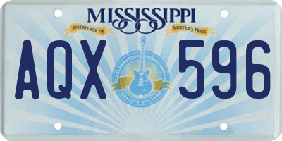 MS license plate AQX596