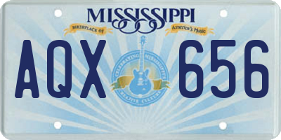 MS license plate AQX656