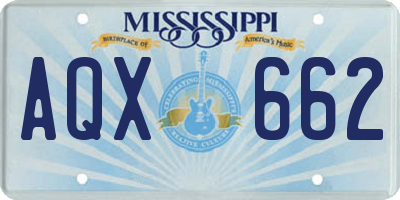 MS license plate AQX662