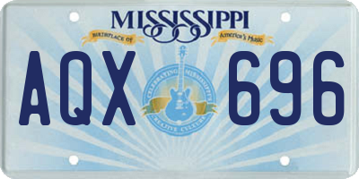 MS license plate AQX696