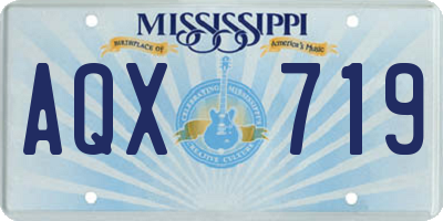 MS license plate AQX719