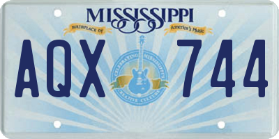 MS license plate AQX744