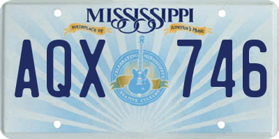 MS license plate AQX746
