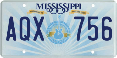 MS license plate AQX756
