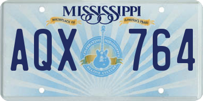MS license plate AQX764
