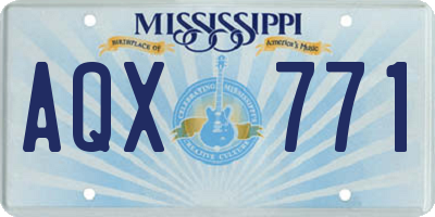 MS license plate AQX771