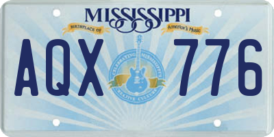 MS license plate AQX776