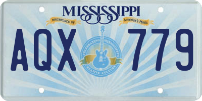 MS license plate AQX779